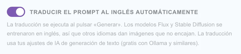 Figura 5.5: Traducción automática al inglés del prompt