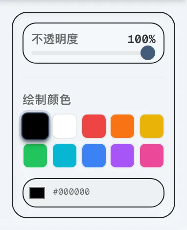 图 4.9：调色板与透明度设置